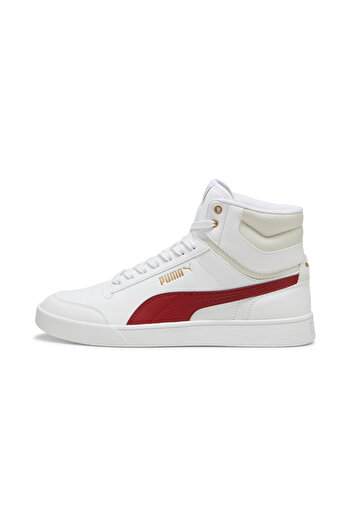 Puma Shuffle Mid-Puma White-Intense Red-Vapor Gray