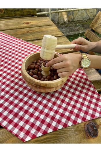 Beyaz Atölyem Natural Wooden Hazelnut and Walnut Cracker