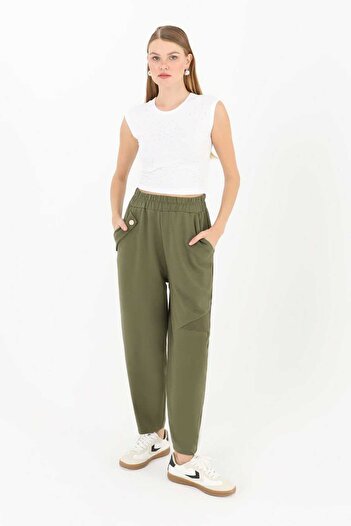 Puane Carrot Trousers with Elastic Waist 18105