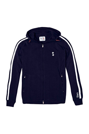Slam Men's Sweatshirt E53 White/Red/Navy Blue Men's Sweatshirt S106424T00