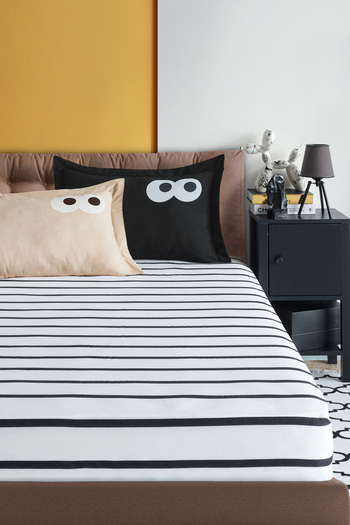 Eponj Home Double Black-Coffee Pes Elastic Sheet Set