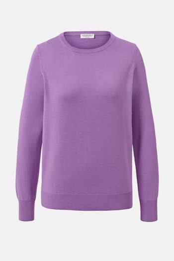 Tchibo Women Crew Neck Long Sleeve Textured Sweater, Lilac