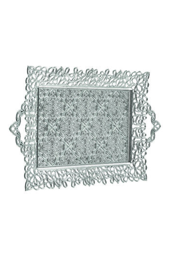 Sena Bow Lace Rectangular 6-Person Metal Presentation Tray (314-6)