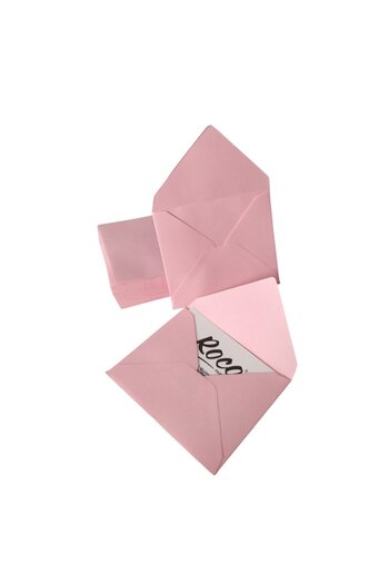 roco paper Pink Mini Invitation - Gift Card, Wedding, Photo, Note Paper Envelope, 7X9 cm - 50 Pieces
