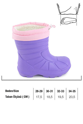 GEZER Girl's Winter Eva Low-Rise Elastic Silent Sole Snow Boots