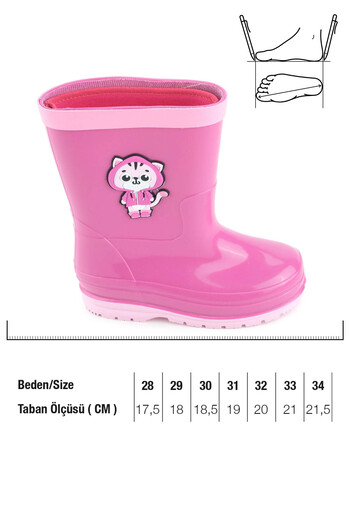 GEZER Girl's Winter Waterproof Rain Boots with Removable Additional Socks