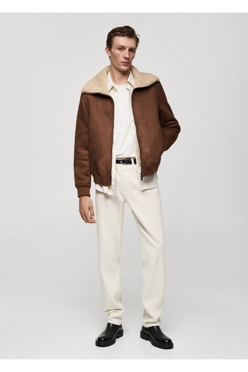MANGO Man Faux Fur Lined Jacket