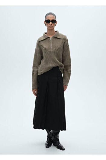 MANGO Woman Fusta midi plisată mare