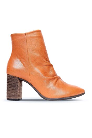 BUENO Γυναικείες μπότες με τακούνι - Tan Leather, Μοντέλο 01wp1000