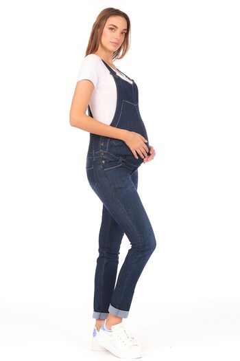 BUSA Pregnant Salopet Gardener Blue