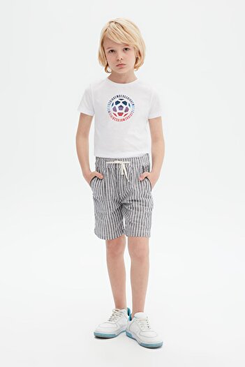 Bikkembergs Bg Store Boy's Striped Shorts 23ss0bk1479