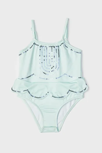 GB Baby Bg Store Baby Girl Patterned Swimsuit