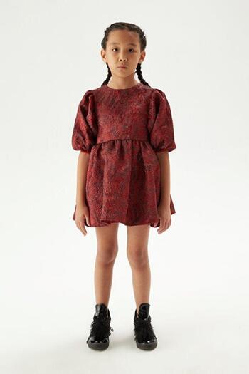 Tyess BG Store Rochie burgundă pentru fete NS23FWT4920