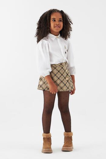 Tyess Bg Store Girl's Patterned Skirt 22Fw0Tj4311