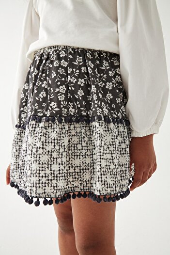 Tyess Bg Store Girl Patterned Skirt 22pfwtj4303