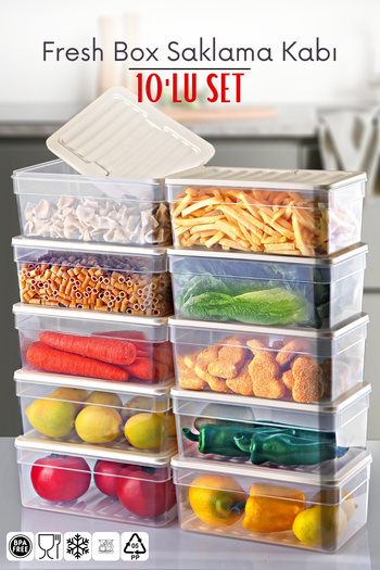 Nandy Home 10 Piece Set Freshbox Storage Container Suitable for Microwave and Diffraction