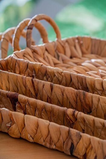 ACAR Wicker 4 Parça Hasır Kare Sepet
