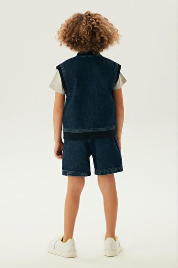 Nebbati Bg Store Erkek Çocuk Denim Yelek