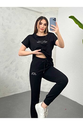 Koza Butik Γυναικείο Κέντημα Λεπτομερές Σετ Φούτερ Basic 3814-23