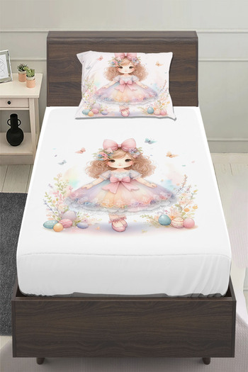 Else Dekor Little Princess Patterned Girl's Single Pillowed Elastic Sheet Set 100X200Cm