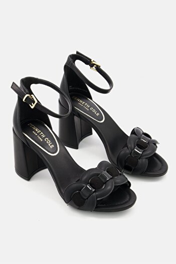 Kenneth Cole Women Luisa Woven Adjustable Buckle Sandals, Black
