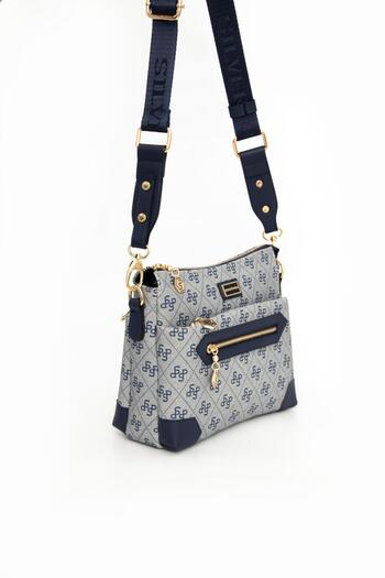 Silver Polo Silver & Polo Gray - Navy Sp1110 Women's Crossbody Bag