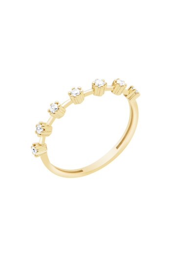 Diamond Line-Gülaylar 14 Ayar Altın Taşlı Yüzük