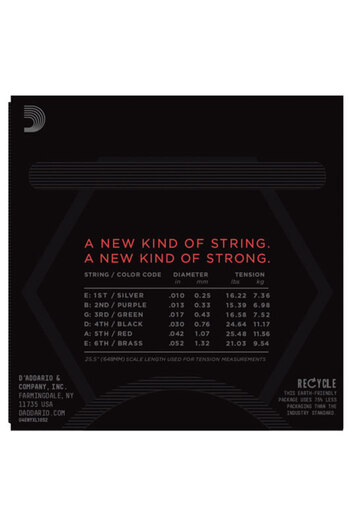 Daddario Nyxl1052 Electric Guitar String Set, Light Top/Heavy Bottom, Ni D'Addario Nyxl1052 Electric Gita