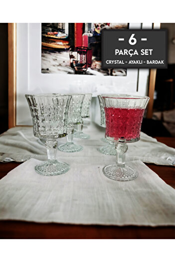 gkzglass home dekor Crystal Glass Bahamas 6-Piece Standing Coffee Water Glass Water Set