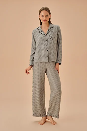 SUWEN Score Masculine Pajama Set