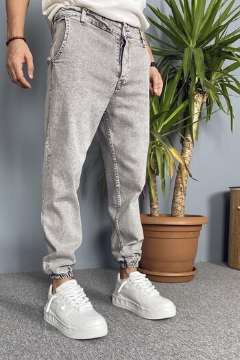 Alışveriş Sokağı Boyfriend Jogger Jeans with Elastic Legs