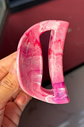 TAKIŞTIR Pink Color Marble Patterned Bone Latch Buckle