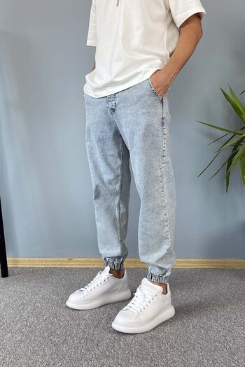 Alışveriş Sokağı Boyfriend Jogger Jeans with Elastic Legs
