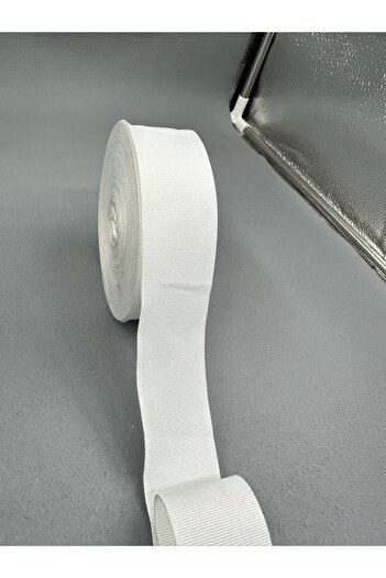 paşateks since 1995 şekil White 4 cm Polyester Grosgrain Ribbon - 5 Meters