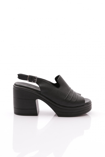 DGN Women's Side Tie Sandals Black 663222