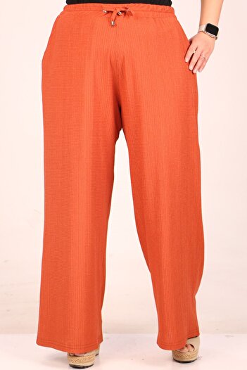 Eslina 39012 Large Size Brick Colored Wrap Pants
