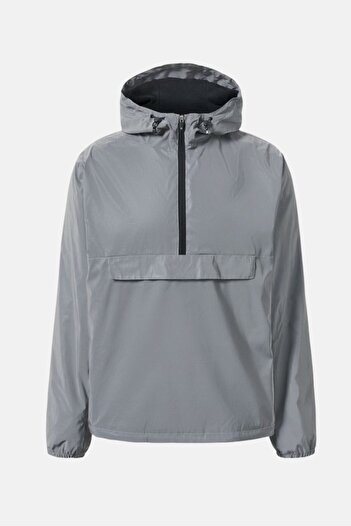 Tchibo Men Plain Windbreaker Jacket, Grey