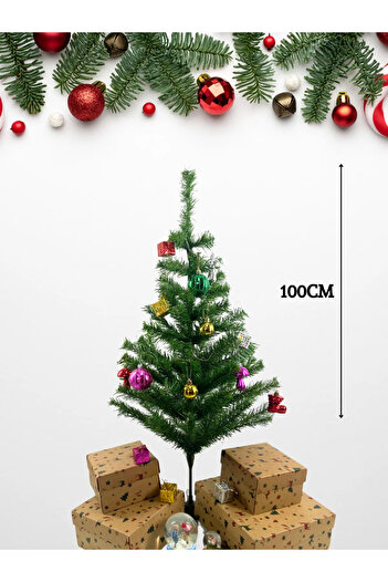 MEKA HOME Yapay Çam Ağacı Yeşil 100cm  5metre Işık Hediyeli
