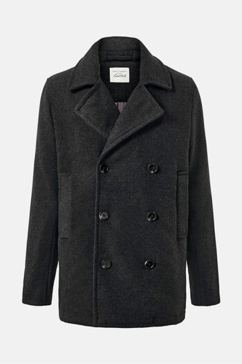 Tchibo Men Textured Trench Coat, Grey