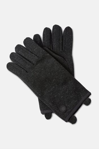 Tchibo Women Knitted Fleece Gloves, Heather Grey
