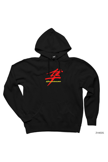 Z zepplin Hayabusa Logo Black Hooded Sweatshirt Hoodie