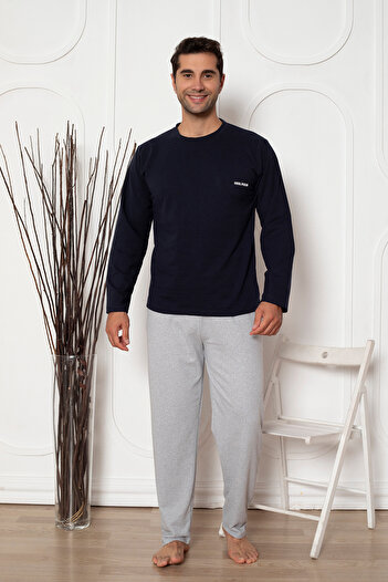 Ayans Pijama Two Thread (Thick) Men's Pajama Set with Pockets