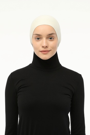 Altobeh Ready Practical Snap-in Elastic Hijab Bonnet Cream