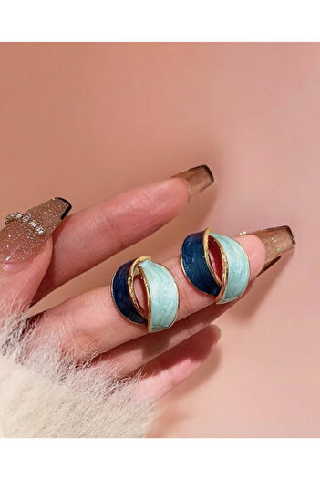 Nice For You Double Color Loop Minimal Earrings