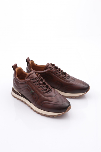 DGN Men's Lace-Up Sneakers Shoes Brown 610713617