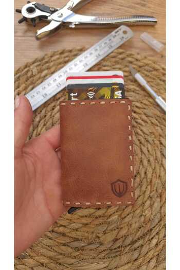 GoGoPlus Monies Mechanismed Hand Stitched Card Holder