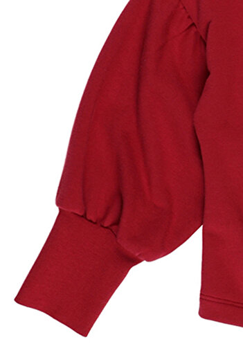 Panço Kız Çocuk Aksesuar Detaylı Kırmızı Sweatshirt