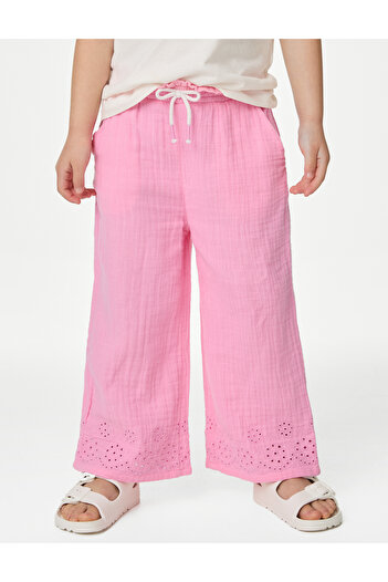 Marks & Spencer Saf Pamuklu Straight Fit Pantolon (2-7 Yaş)