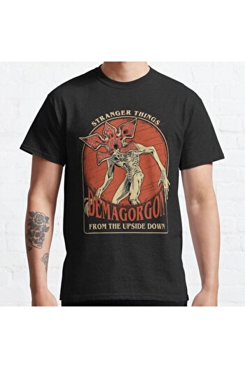 ZOKAWEAR Loose Fit Unisex Stranger Things Demagorgon Design Printed T-shirt