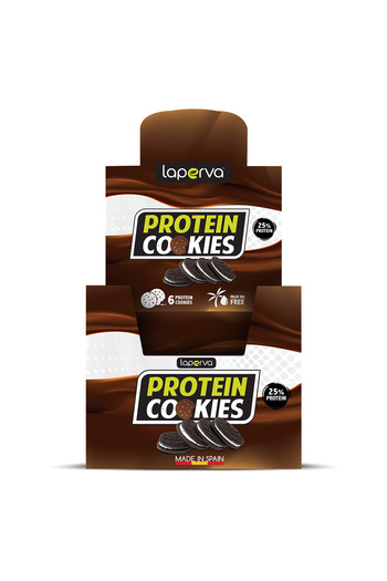 Laperva Protein Chocolate Cookies, Cookies And Cream, Box Of 12 Pieces,